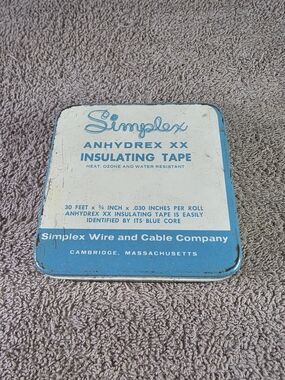 Simplex Anhydrex XX Insulating Tape Tin - Blue & White